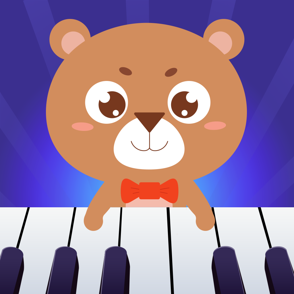 亲亲熊学弹琴